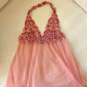 Victoria’s Secret sheer floral halter babydoll
